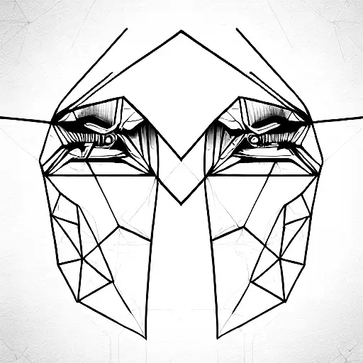 Cyberpunk 2077 Cyberware Symetrical And Geometrical Patern Inspired By Sandevistan Simple Lines