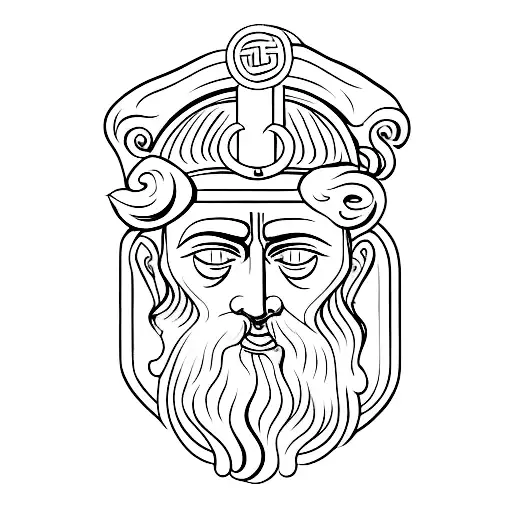 Stoic Greek Roman Face And Stoic Phrase