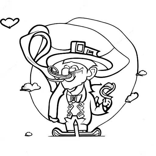 Leprechaun With Breast Cancer Ribbon