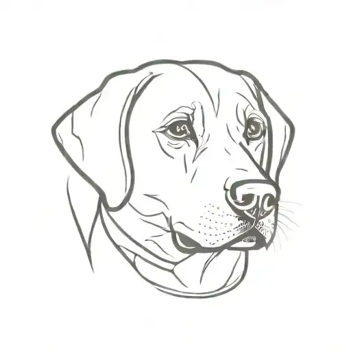 Black Lab Dog Portrait