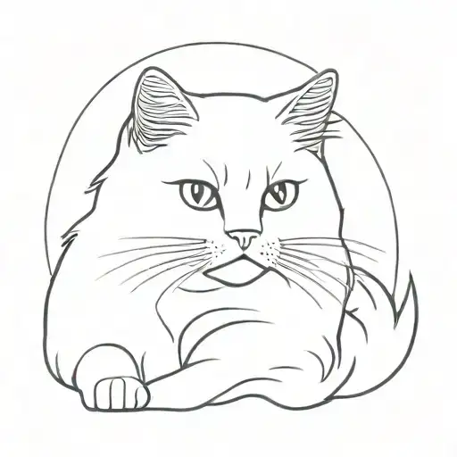 White Persian Cat Sitting