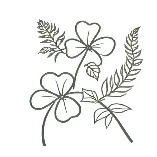 Irish Shamrock With A Small New Zealand Silver Fern