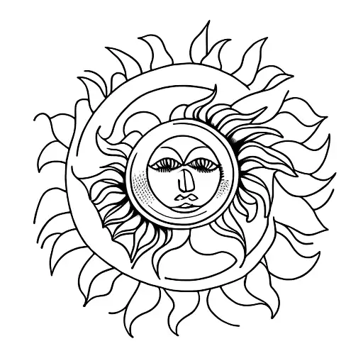 Sun With Sunflower