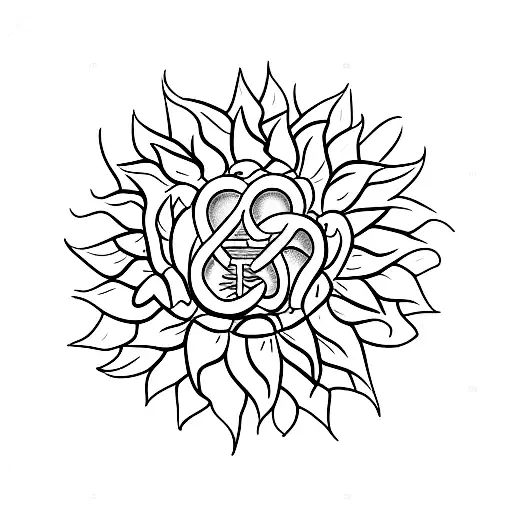 Rod Of Asclepius Sunflower