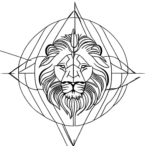 Lion With Compass