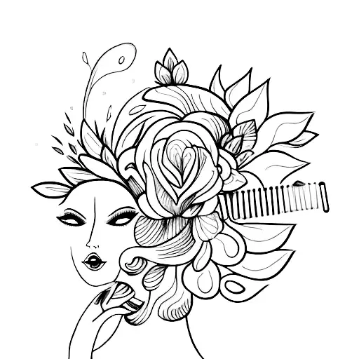 A Beautiful Illustration Of A Beautician Transforming Someone's Appearance