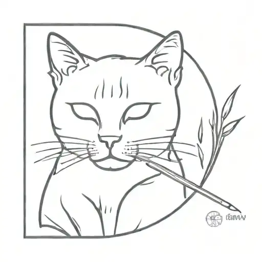 Cat With Paint Brush