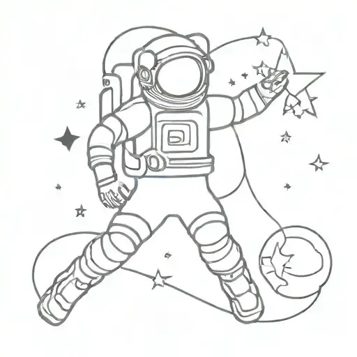 An Astronaut Swimming In A Pool Of Stars