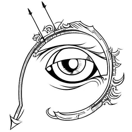 Bow And Arrow But Encorperating An Eye