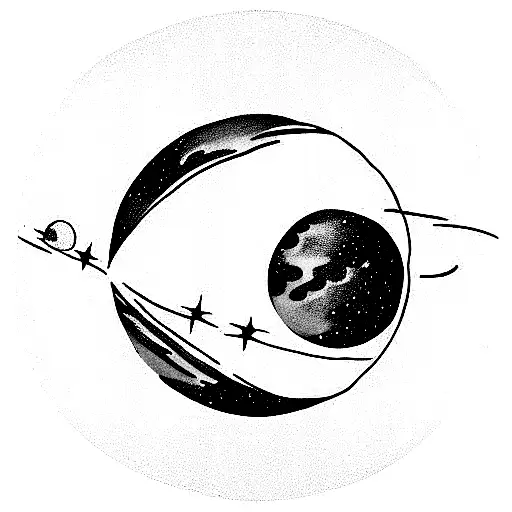 Vintage Space Planet Feminine