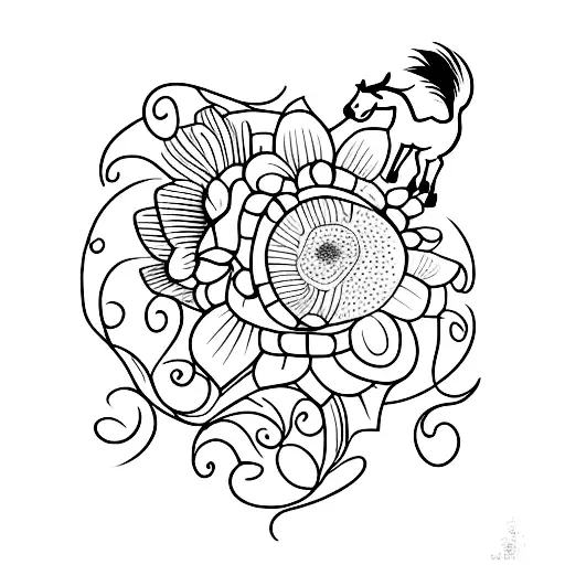 Flower In Shape Of Horse Blaze