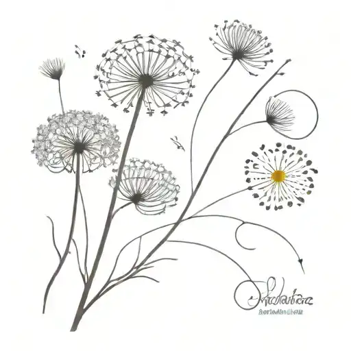Dandelion With Petals And Shukr Sabr Sukoon