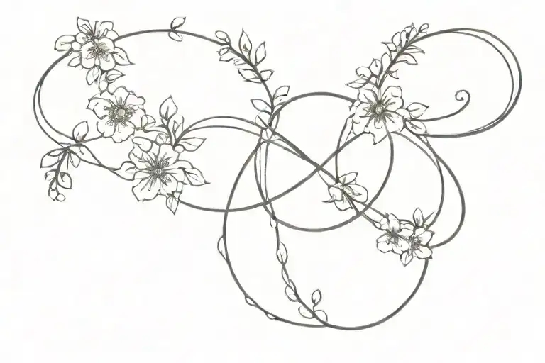 Infinity Symbol Made Of Small Flowers