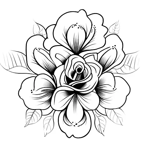 Cross With A Rose Wrapping Around It