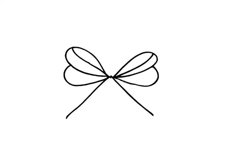 Fine Line Simple Bow