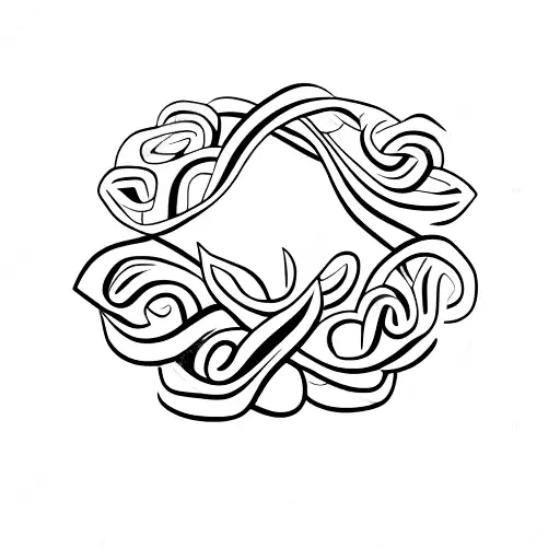 Leukemia Ribbon Wrapped In Floral Vines