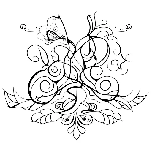 Flower Vine With Fairy Wings