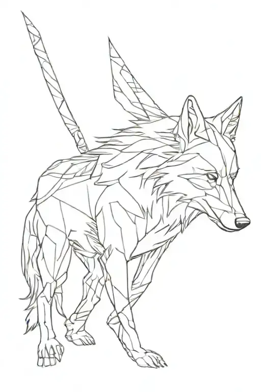 Wolf And Soldier Standing