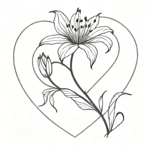 Red Spider Lily In A Heart Shaped Lock