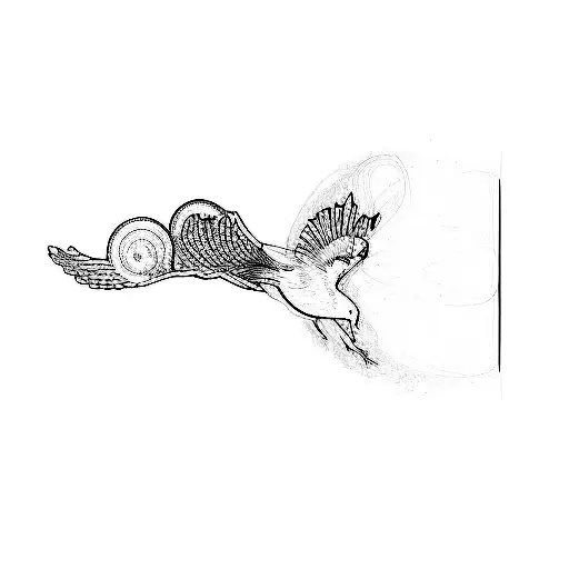 A Bird Flying Out Of A Semicolon