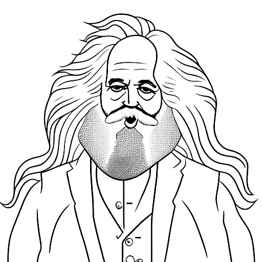 A Minimalistic Portrait Of Karl Marx
