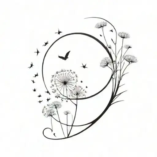 Half Moon With Dandelion Spread