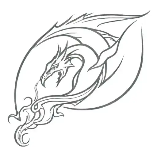 A Dragon Breathing Smoke That Transforms Into A Phoenix