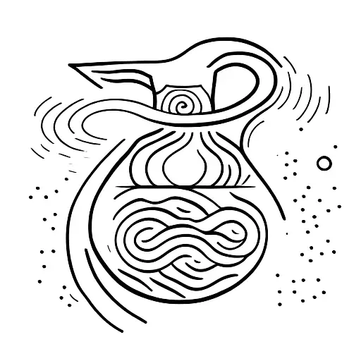 Native Ceramic Vase With Small And Thin Snake Wrapped Around Vase