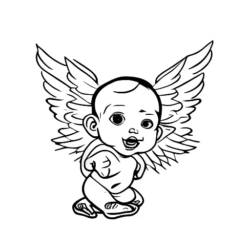 Baby Angel With Bow