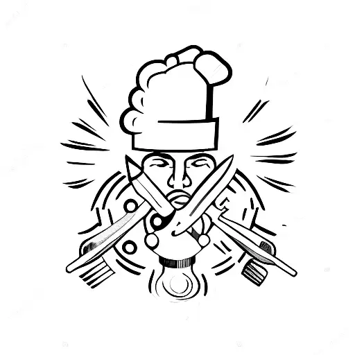 Unalome Symbol With A Chef Knife