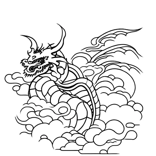 Back Japanese Dragon