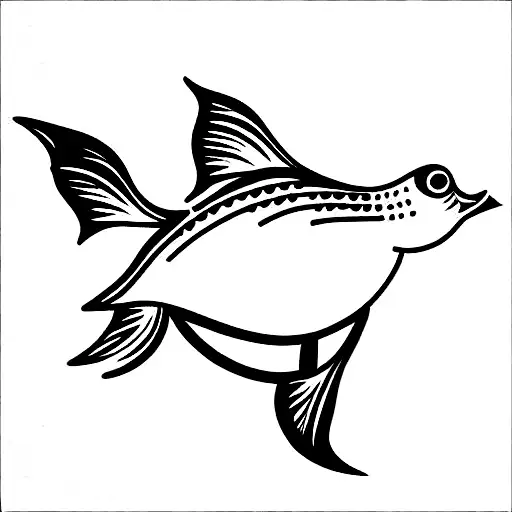 Fish And Duck In Water