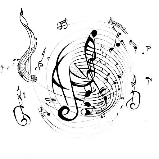 Capricorn Constellation Formed By Music Notes