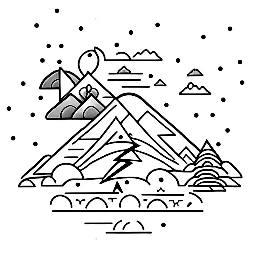 Forest With A Lightning Storm And A Distance Howling Wolf