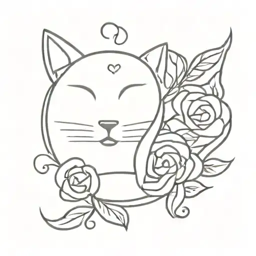 Cat Remembrance Tattoo Including Paw Prints And Infinity Heart