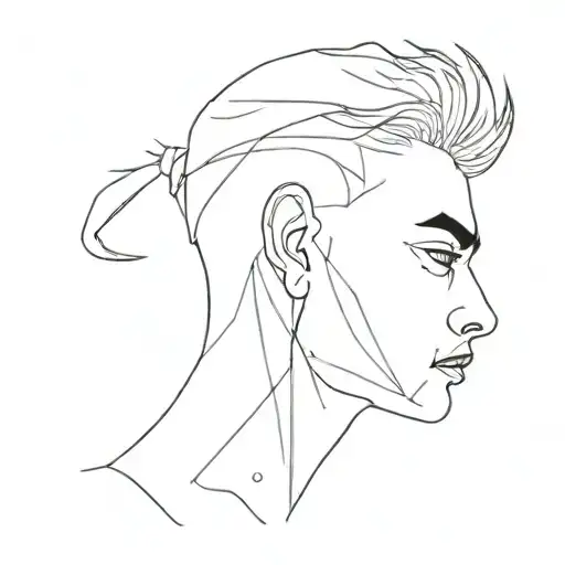 Pom's Head With Two Black Line On His Face