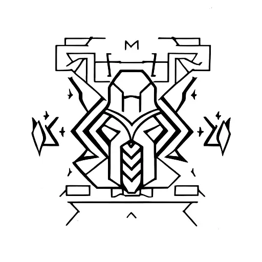 Geometric Space Shuttle Tribal