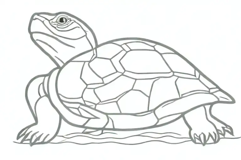 Painted Turtle Swimming