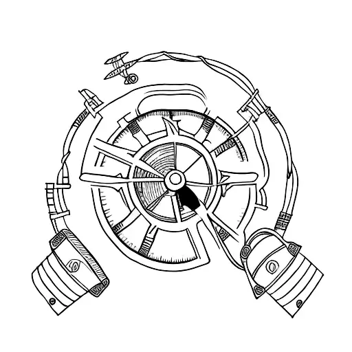 Nautical Direction Race Car Tachometer