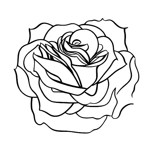 Rose Flower And Violet Flower