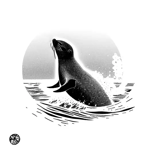 Cape Fur Seal Diving In The Water