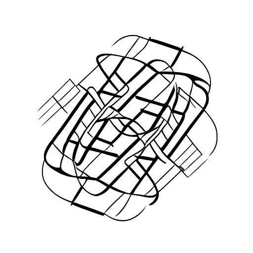 A Minimalist Design Of A Dna Double Helix Intertwined With Waves