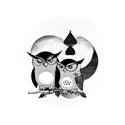 Owl And Penguin