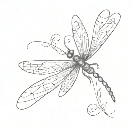 Dragonfly With Music Notes