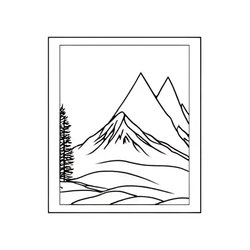 Mountain Fir In A Frame