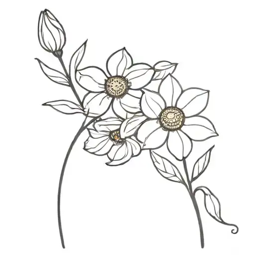 Daisy And Narcissus Flower