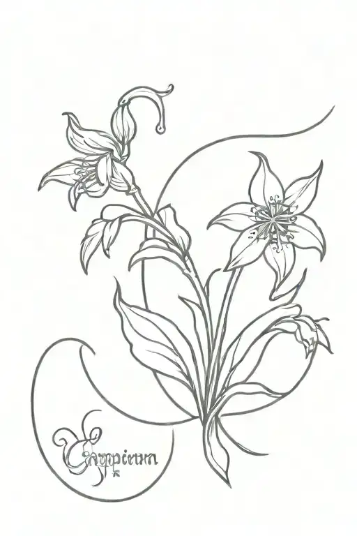 Capricorn Zodiac Sign And Snowdrop Flower