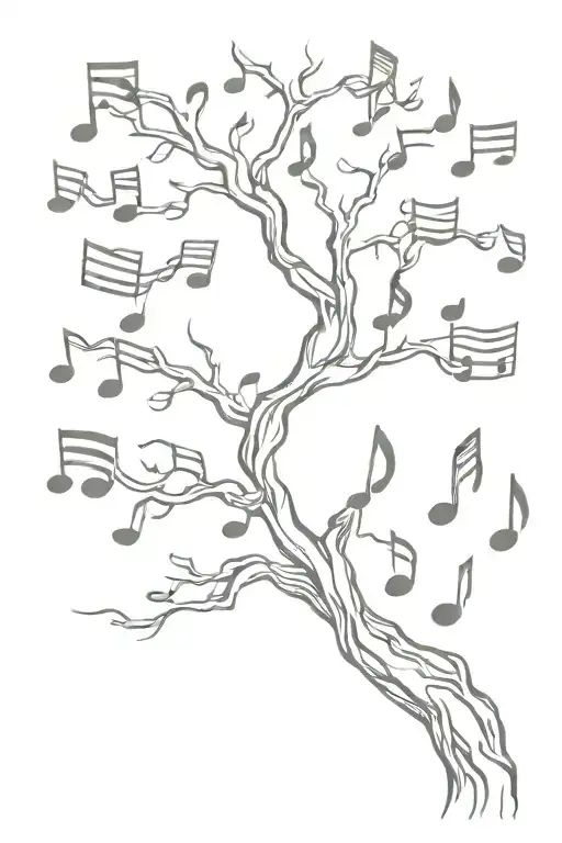Music Notes Tree Trunk