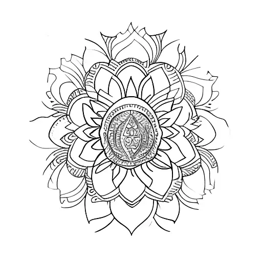 Dainty Lotus Flower Spinal Tatoo