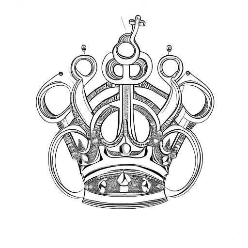 Crown With Letter R